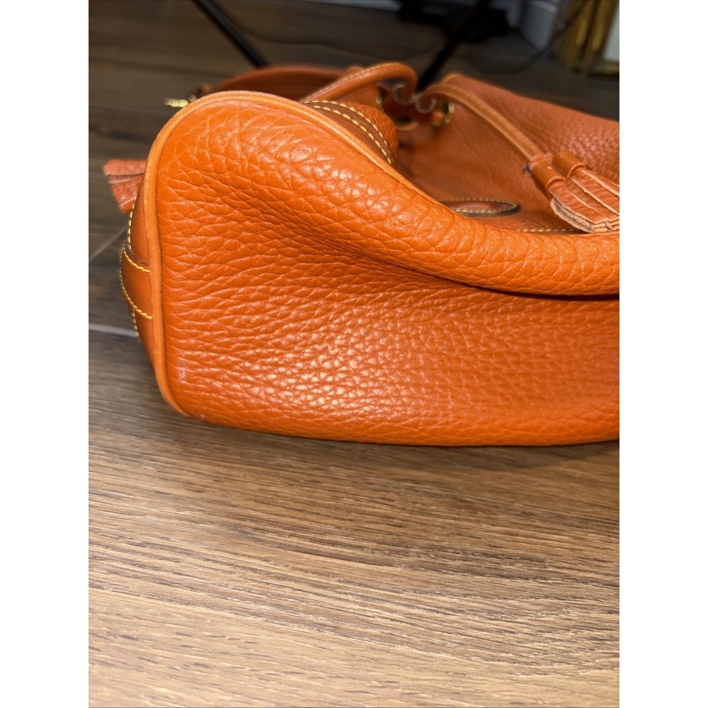 Dooney & Bourke Brown Leather Drawstring Bucket Bag Shoulder Vintage USA Classic - Picture 4 of 12